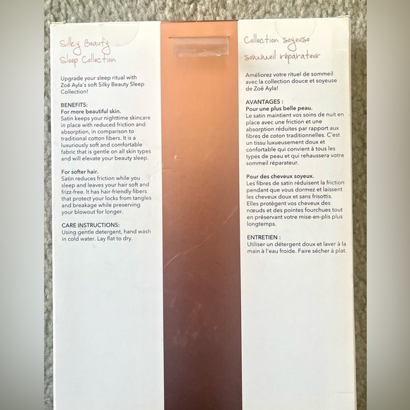 ZOË AYLA PINK Silky Beauty Sleep Set Pillowcase, Eye Mask, & 3 Scrunchies BNIB - Picture 3 of 8